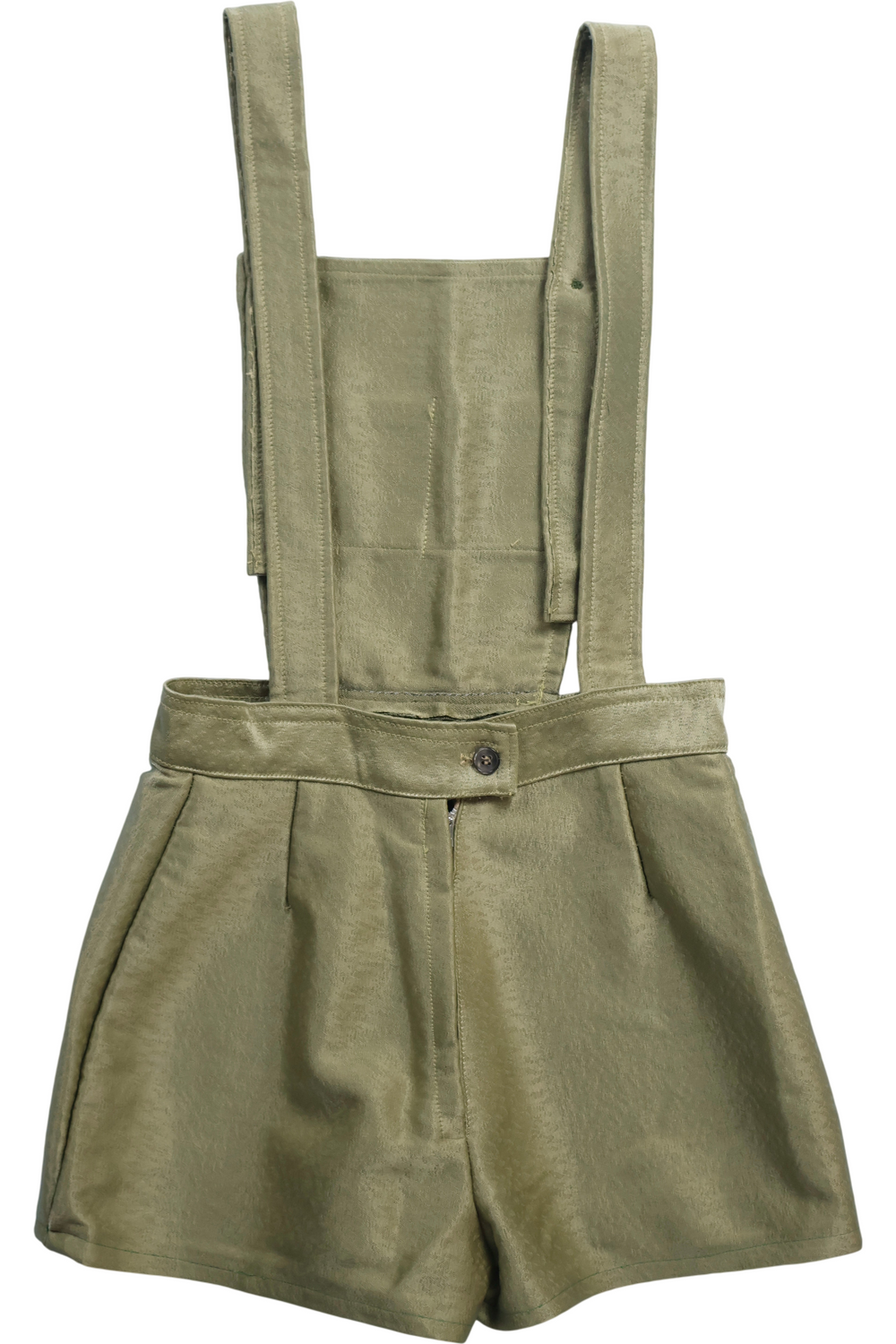 1970s Green Overalls Style Hotpants - Think Vintage