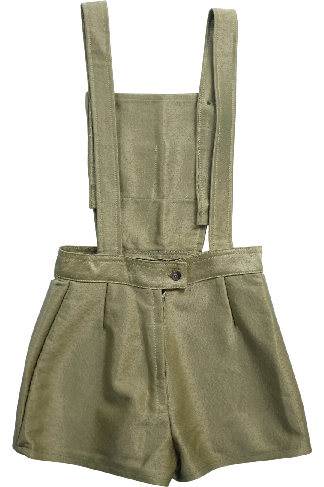 1970s Green Overalls Style Hotpants - W24 - Think Vintage ltd