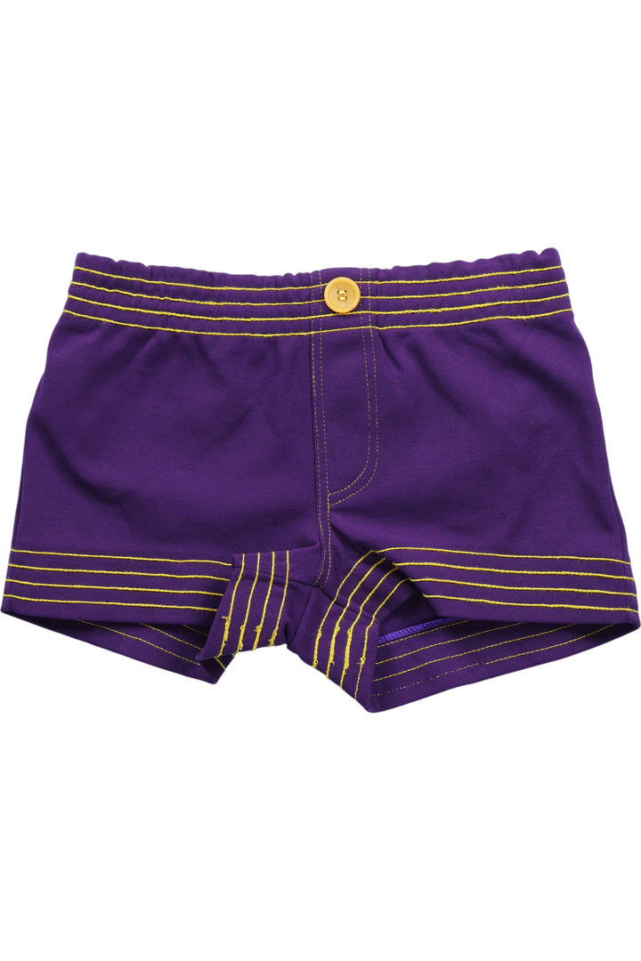 1970s Harry Fenton Purple Hot Pants Shorts - Think Vintage ltd