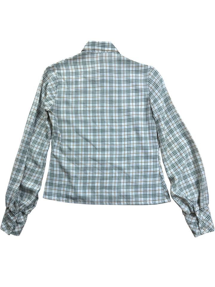 1970s Jon Craig Checkered Long Sleeve Shirt - S - Think Vintage ltd