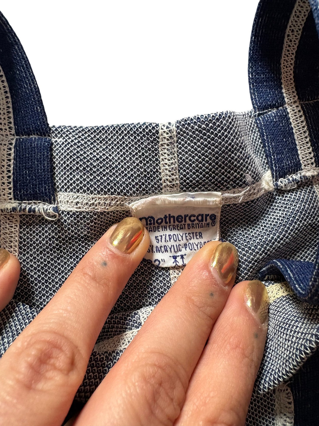 1970s Mothercare Baby Overalls - Age 1/2 - Think Vintage ltd