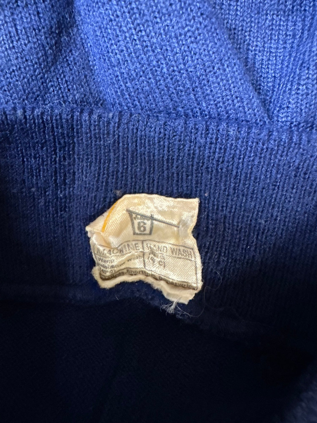 1970s Navy Boys Brigade Jumper with Badge Detail - Age 6/7 - Think Vintage ltd