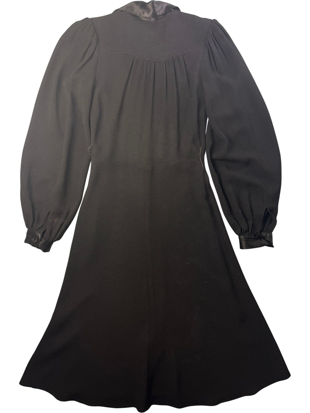 1970s Ozzie Clark Black Long Sleeve Dress *See Description* - S - Think Vintage Online Ltd