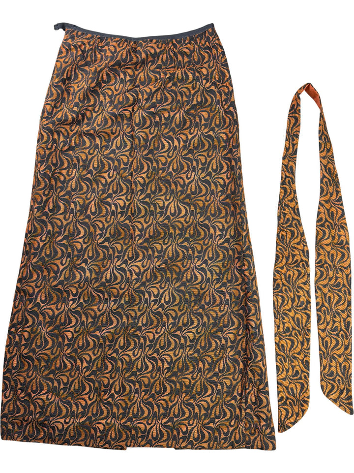 1970s Patterned Maxi Skirt - W28 - Think Vintage ltd
