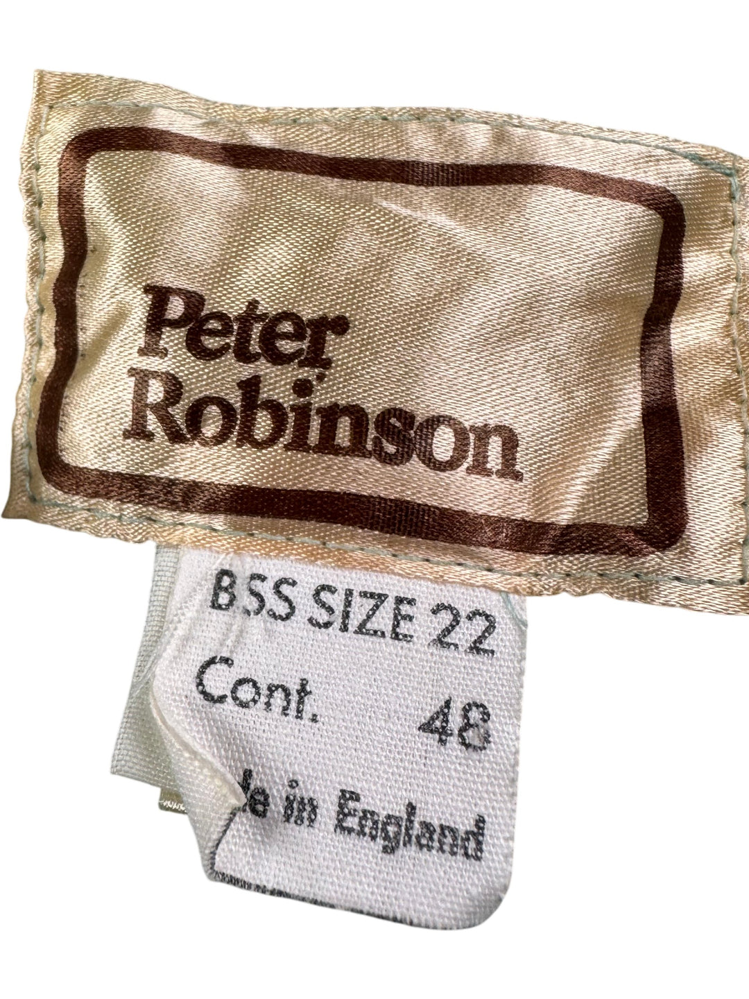 1970s Peter Robinson Long Sleeve Dress - XL - Think Vintage