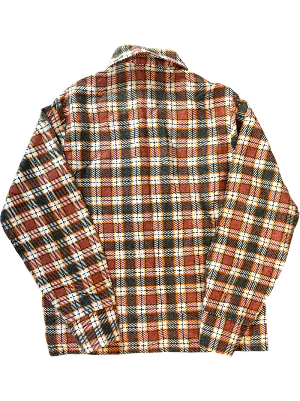1970s Plaid Long Sleeve Button-Up Shirt - Age 14/15 - Think Vintage ltd