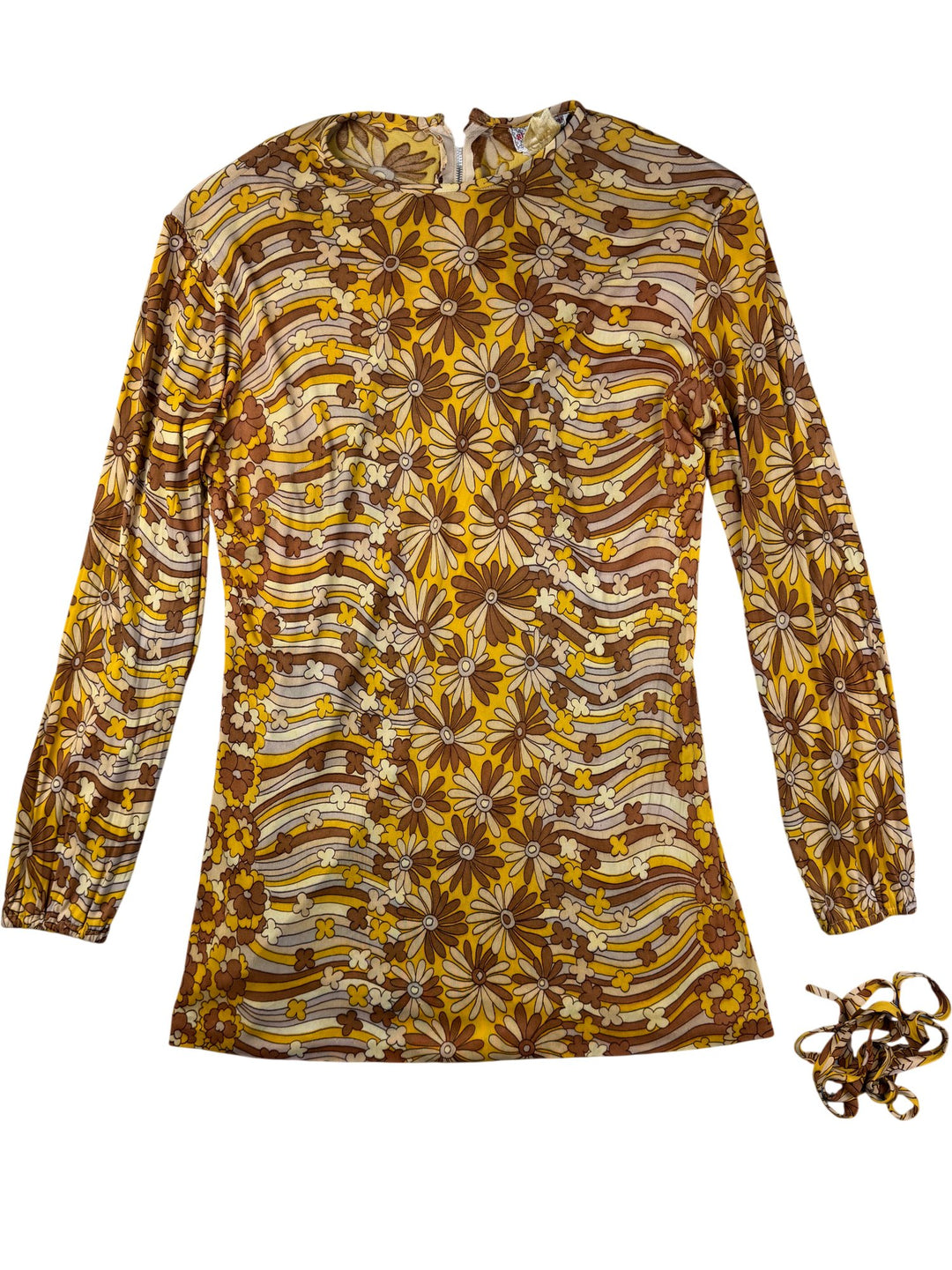 1970s Richard Shops Floral Long Sleeved Blouse - S - Think Vintage ltd