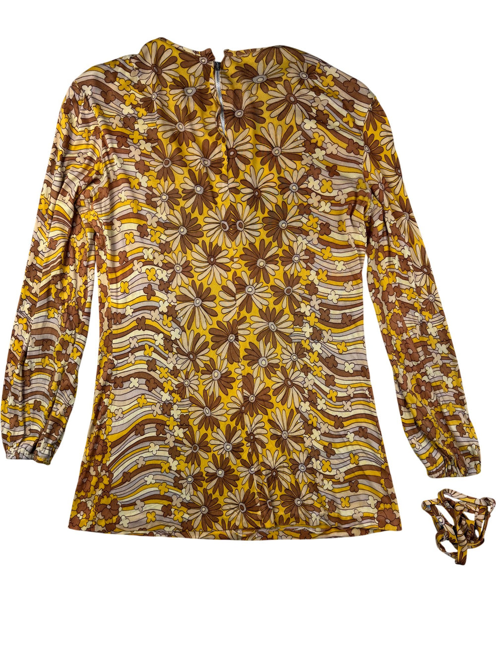 1970s Richard Shops Floral Long Sleeved Blouse - S - Think Vintage ltd