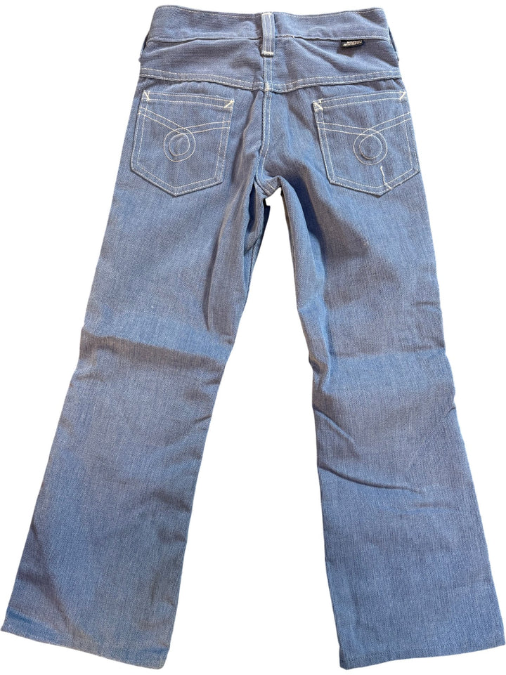 1970s Rough Houser Blue Cord Flares - Age 9/10 - Think Vintage ltd