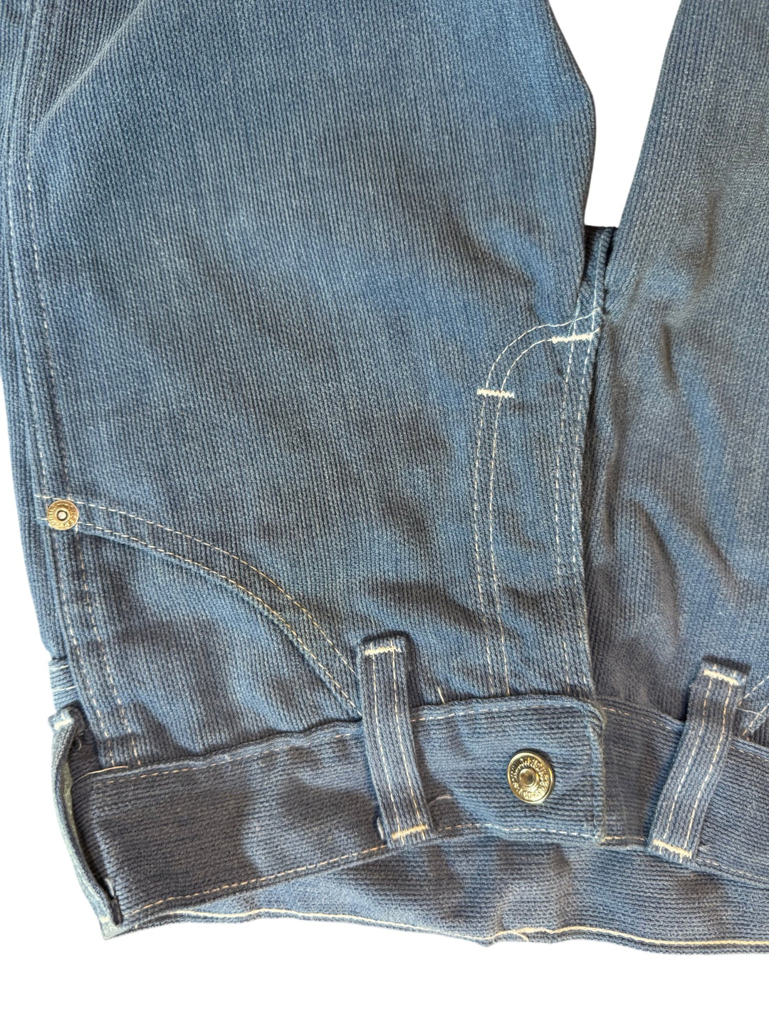 1970s Rough Houser Blue Cord Flares - Age 9/10 - Think Vintage ltd