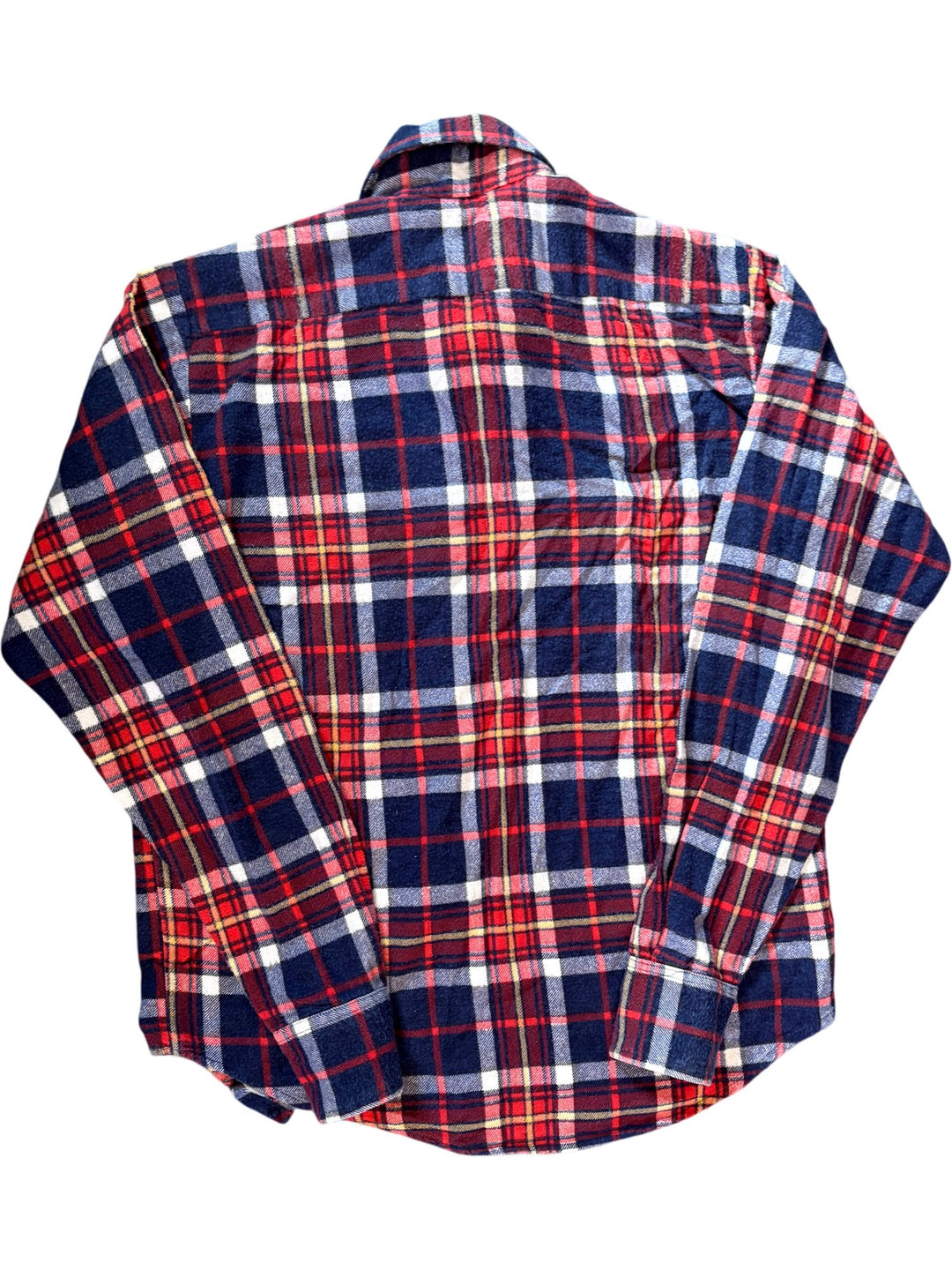 1970s Sears Boys Plaid Flannel Shirt - Age 15/16 - Think Vintage ltd