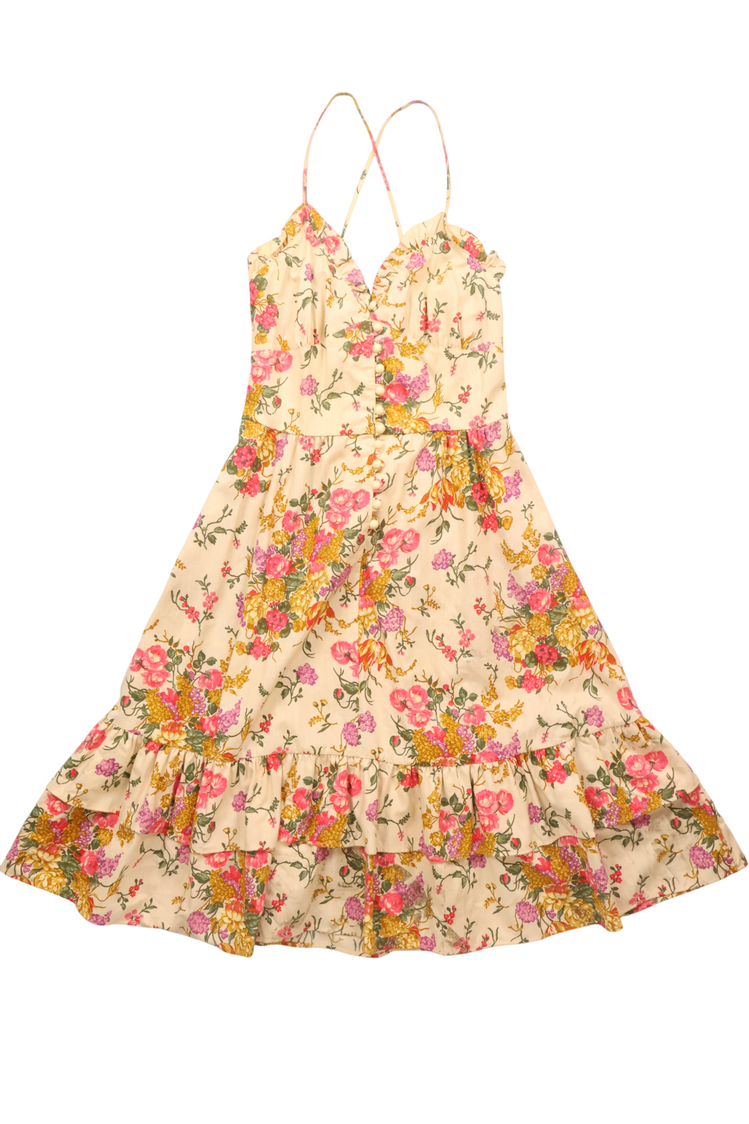 1970s St Michael's Floral Sundress - XS - Think Vintage