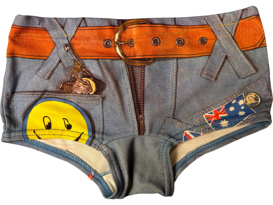 1970s Swim Trunks with Fun Print - Age 2/3 - Think Vintage ltd