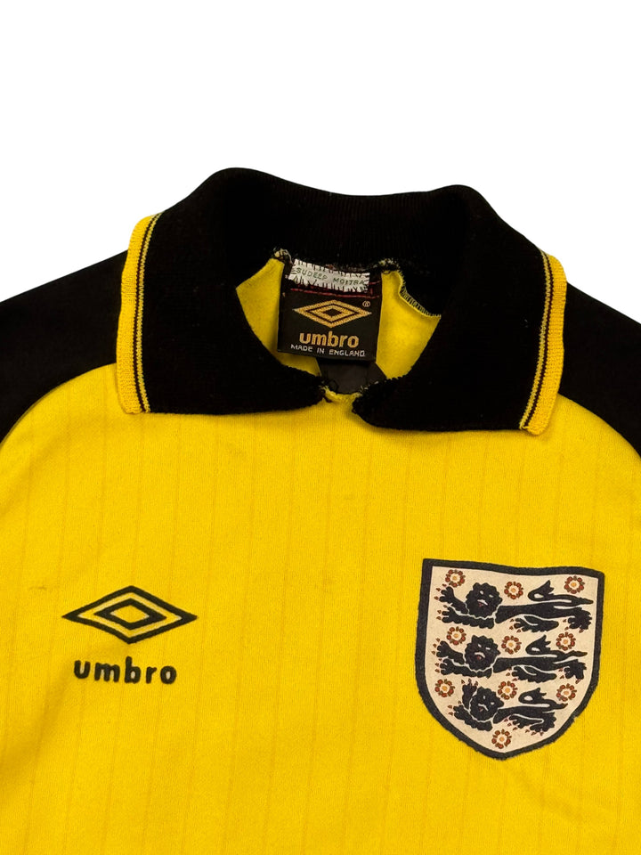 1970s Yellow Black Long Sleeved Sports Shirt - XS - Think Vintage