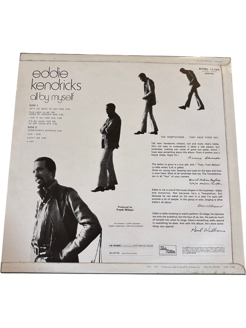 1971 Eddie Kendricks All By Myself Vinyl - Very Good - Think Vintage ltd