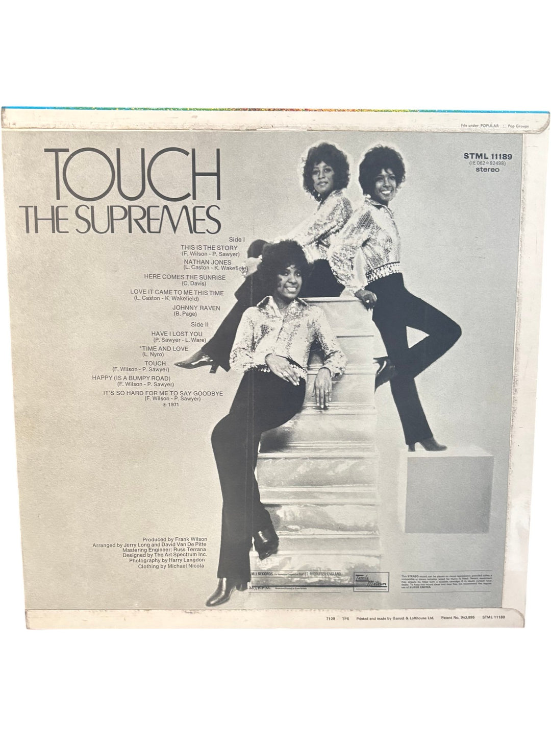 1971 Supremes Touch Vinyl Record - Very Good - Think Vintage ltd