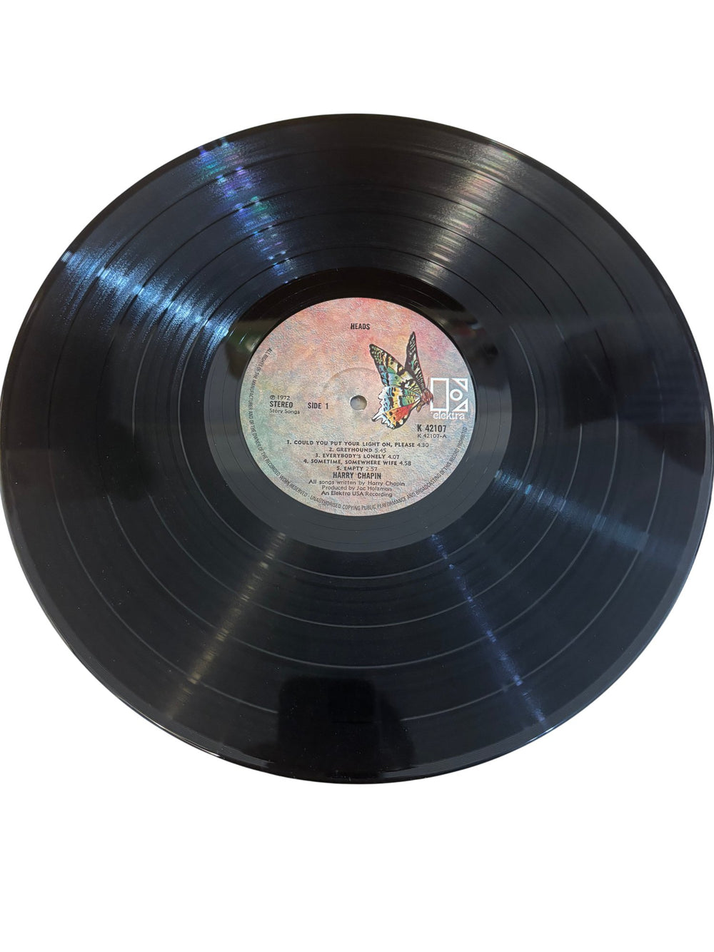 1972 Elektra Harry Chapin Heads & Tales Vinyl - Good - Think Vintage ltd