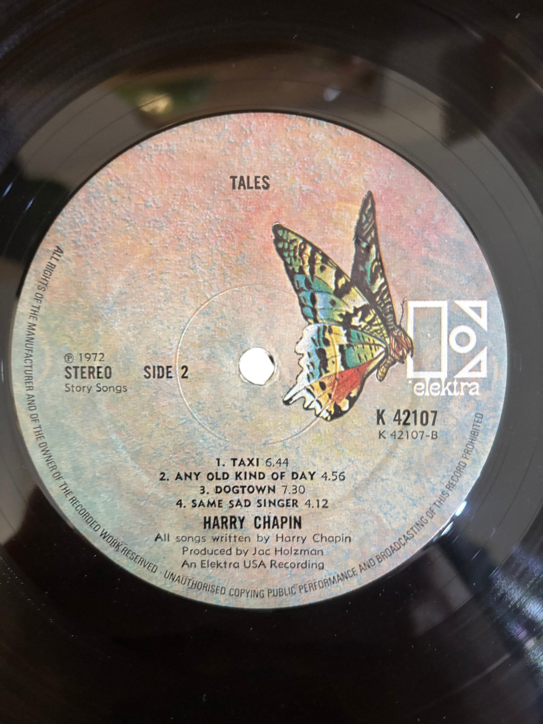 1972 Elektra Harry Chapin Heads & Tales Vinyl - Good - Think Vintage ltd