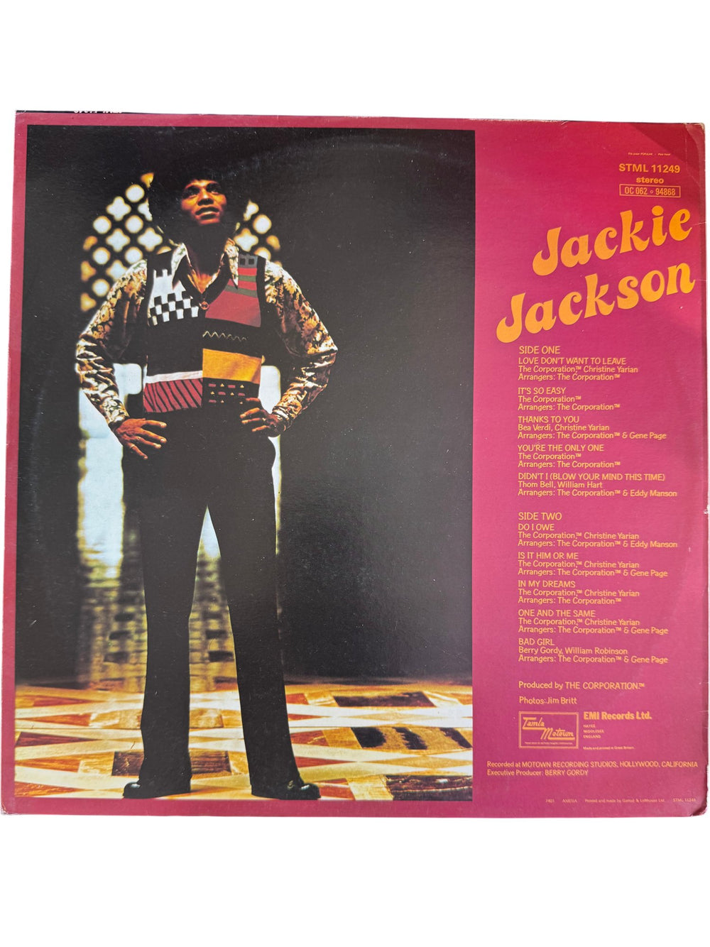 1973 Jackie Jackson Tamla Motown Vinyl - Very Good - Think Vintage ltd