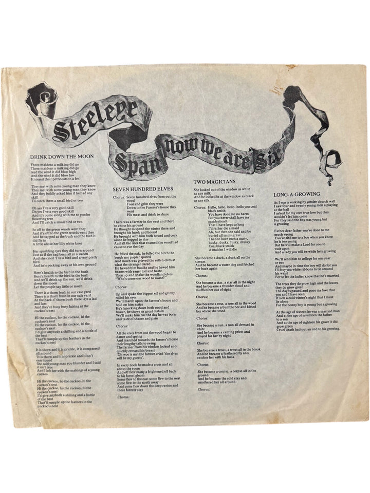 1974 Steeleye Span Now We Are Six Vinyl - Good