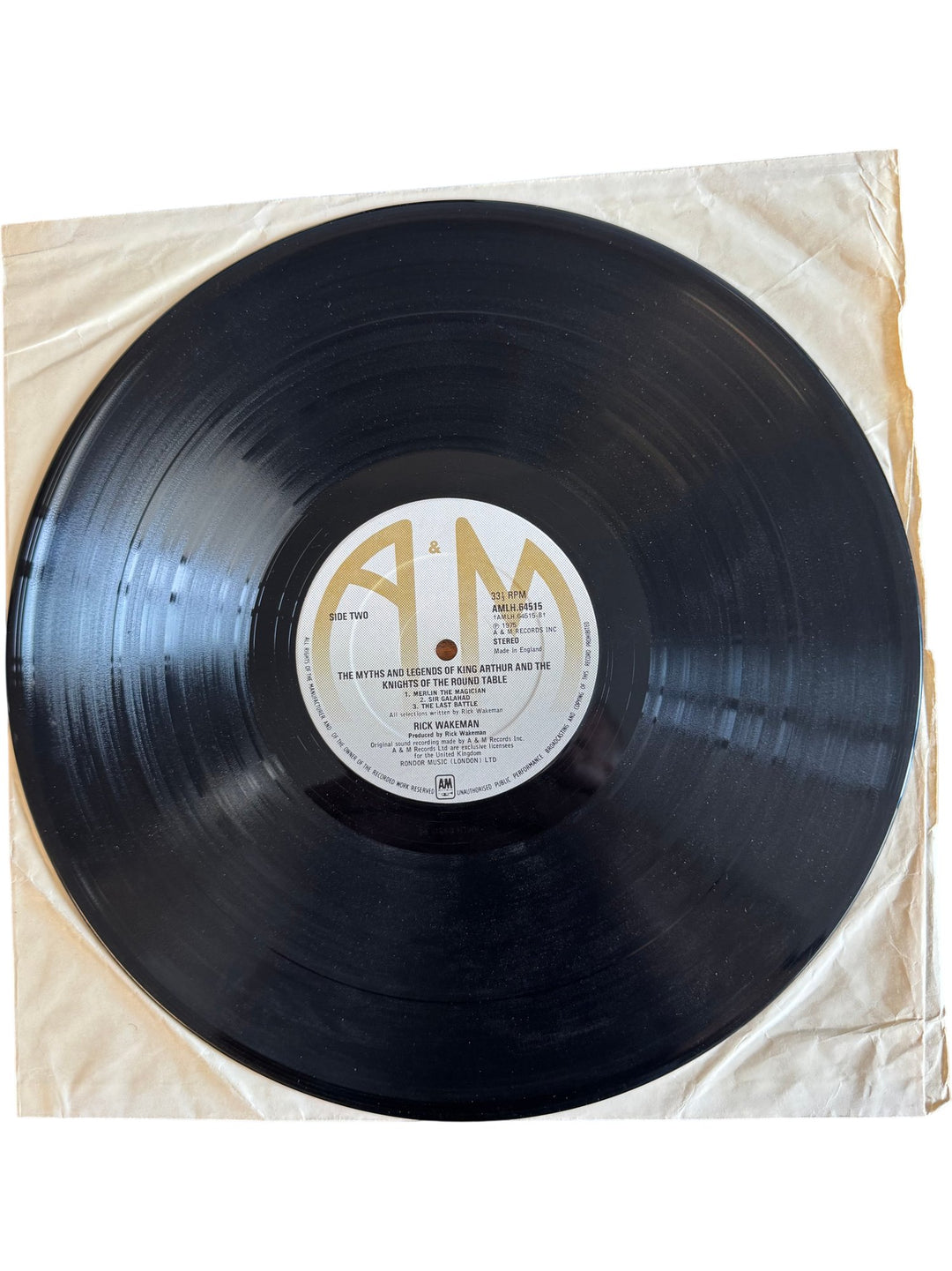 1975 Rick Wakeman Vinyl The Myths and Legends of King Arthur - Fair - Think Vintage ltd
