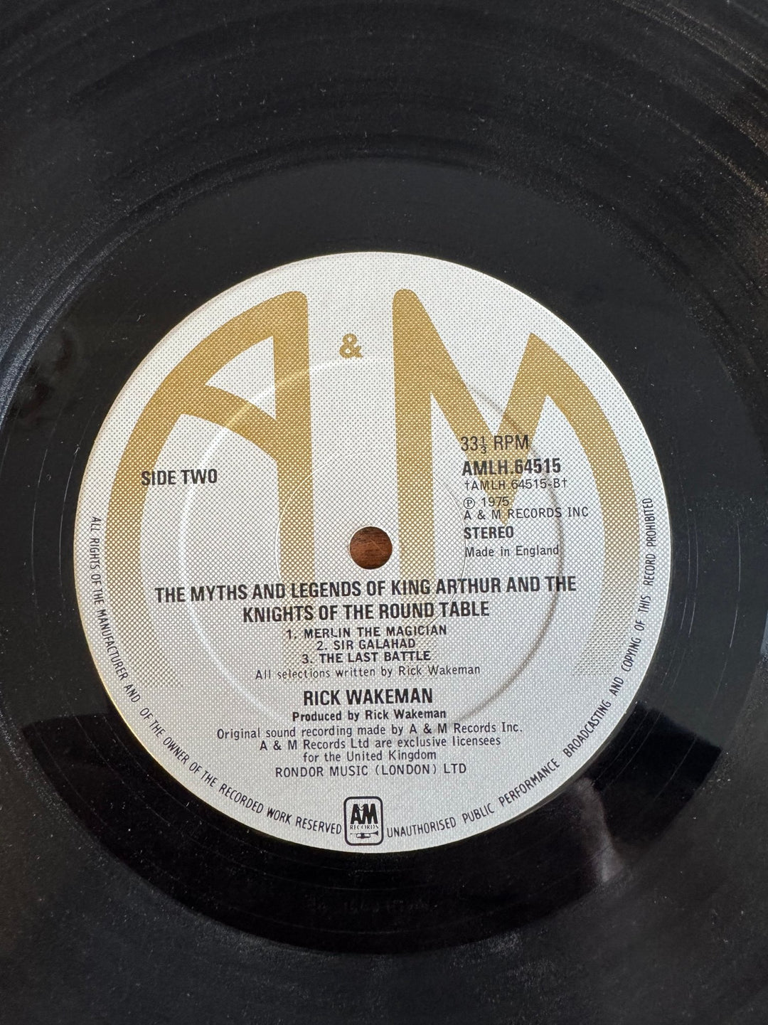 1975 Rick Wakeman Vinyl The Myths and Legends of King Arthur - Fair - Think Vintage ltd