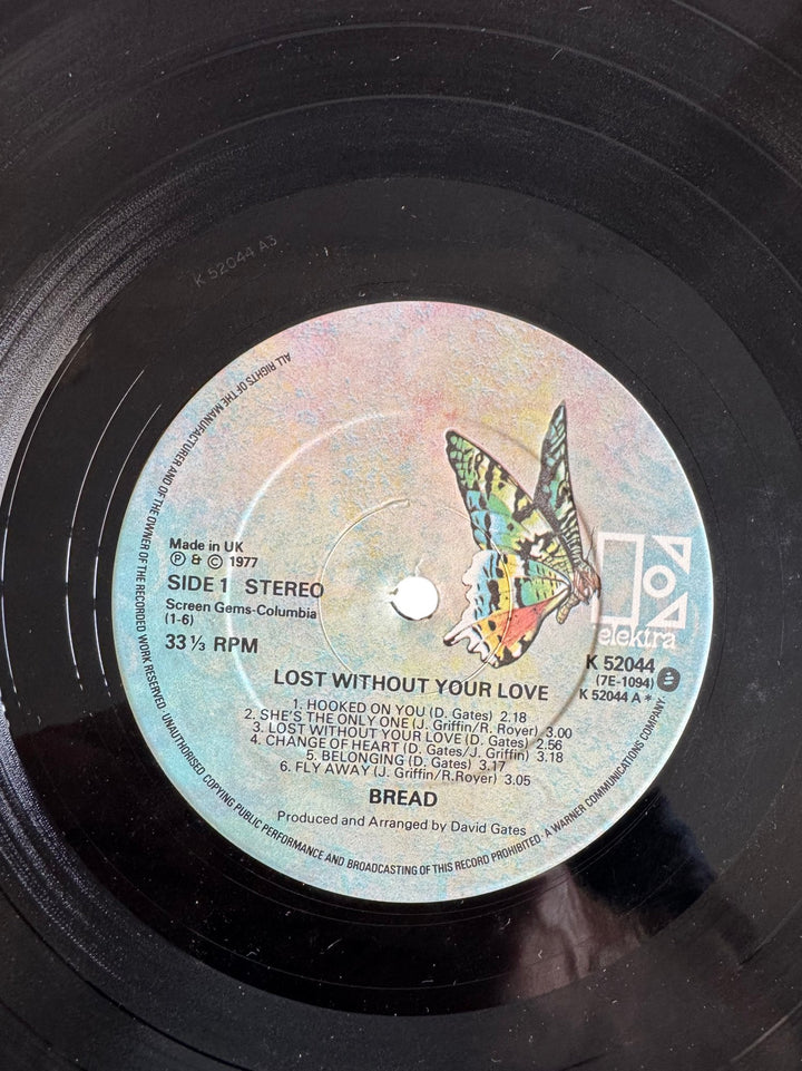 1977 Bread Lost Without Your Love Vinyl LP - Good - Think Vintage ltd