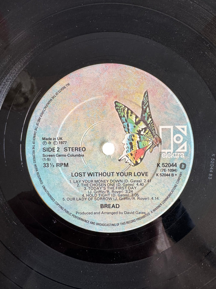 1977 Bread Lost Without Your Love Vinyl LP - Good - Think Vintage ltd