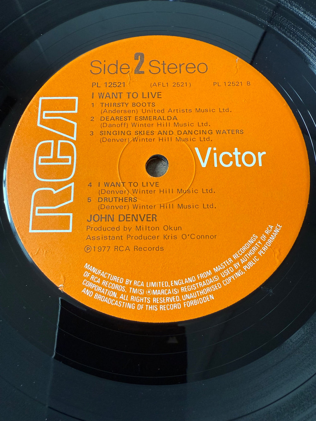 1977 John Denver I Want To Live Album - Think Vintage