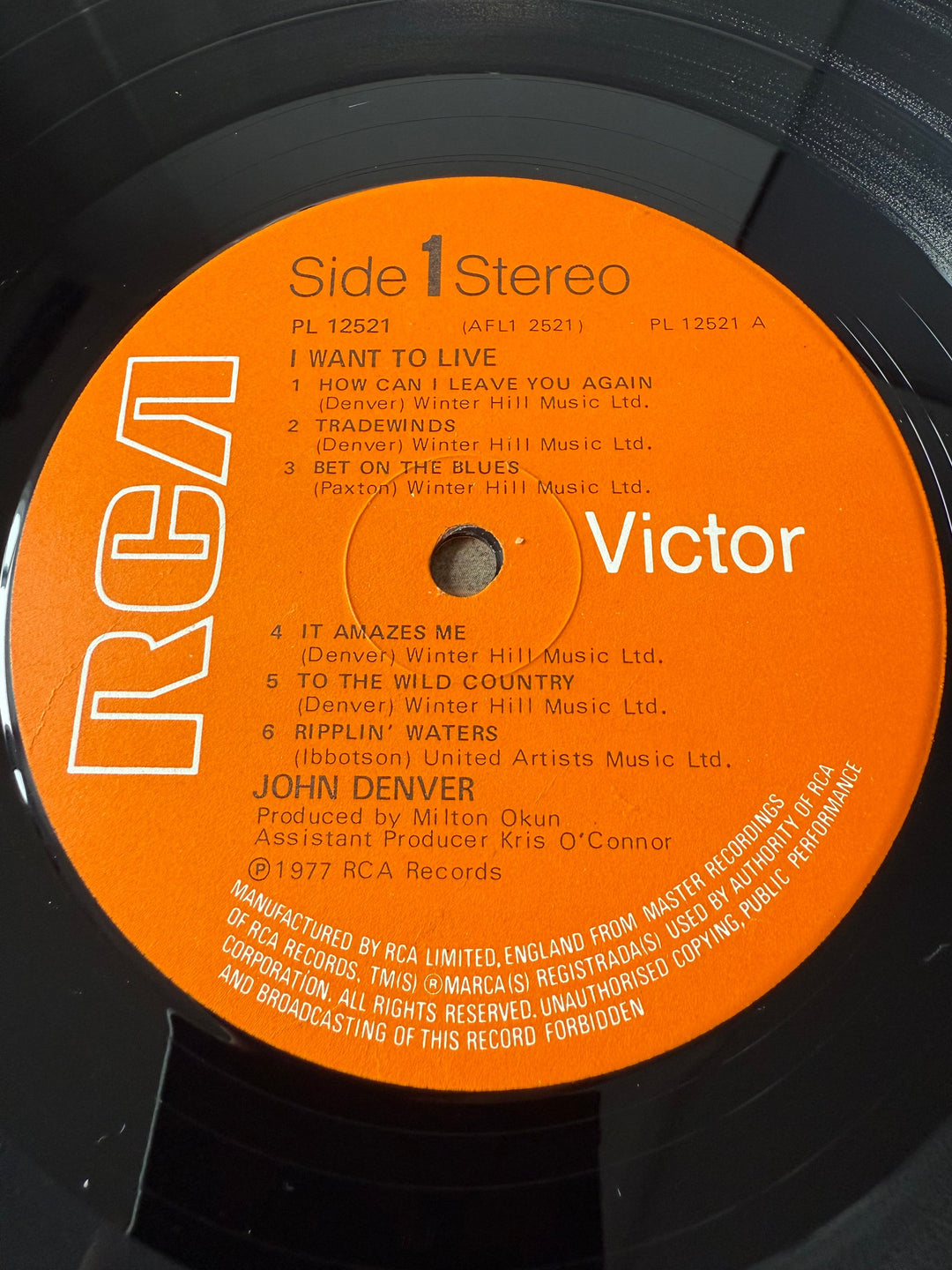 1977 John Denver I Want To Live Album - Think Vintage ltd