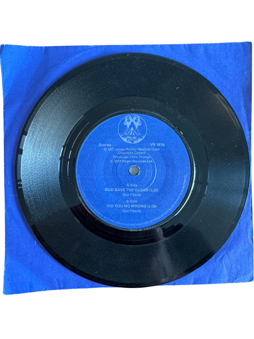 1977 Sex Pistols God Save the Queen Vinyl - Fair - Think Vintage ltd