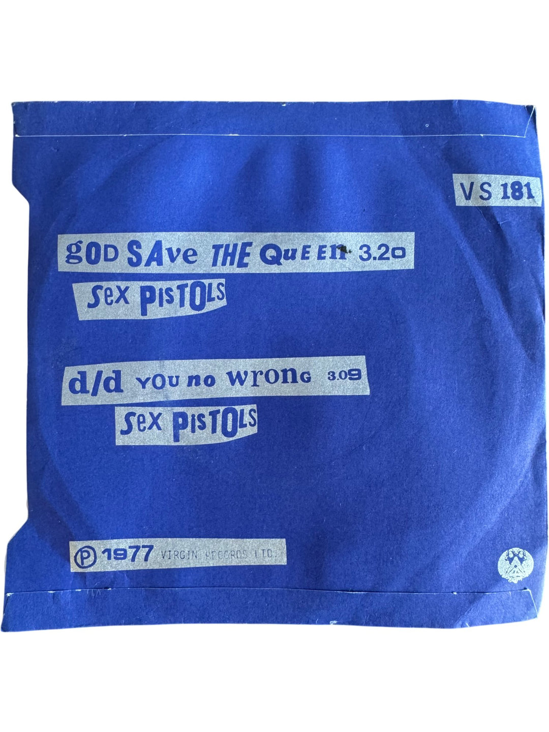 1977 Sex Pistols God Save the Queen Vinyl - Fair - Think Vintage ltd