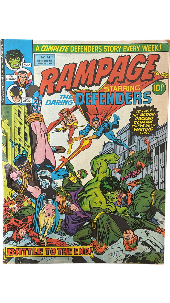 1978 Edition Rampage Starring The Defenders No 24 Comic Book - Think Vintage Online Ltd
