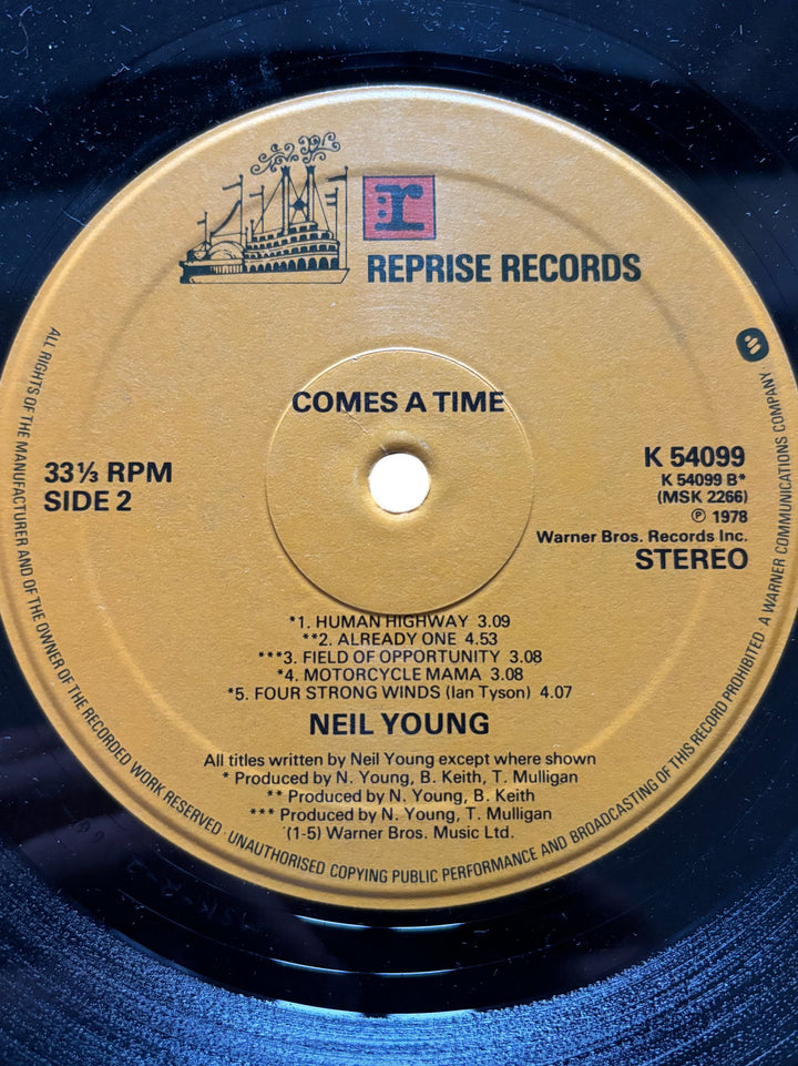 1978 Neil Young Comes A Time Vinyl - Good - Think Vintage ltd