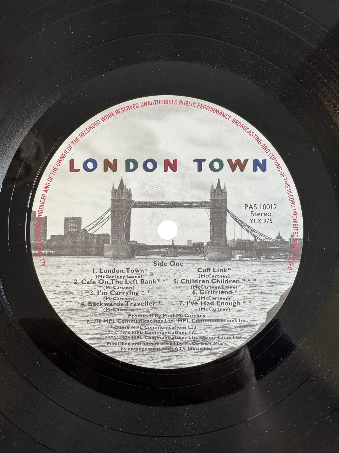 1978 Wings London Town Vinyl LP - Very Good - Think Vintage ltd