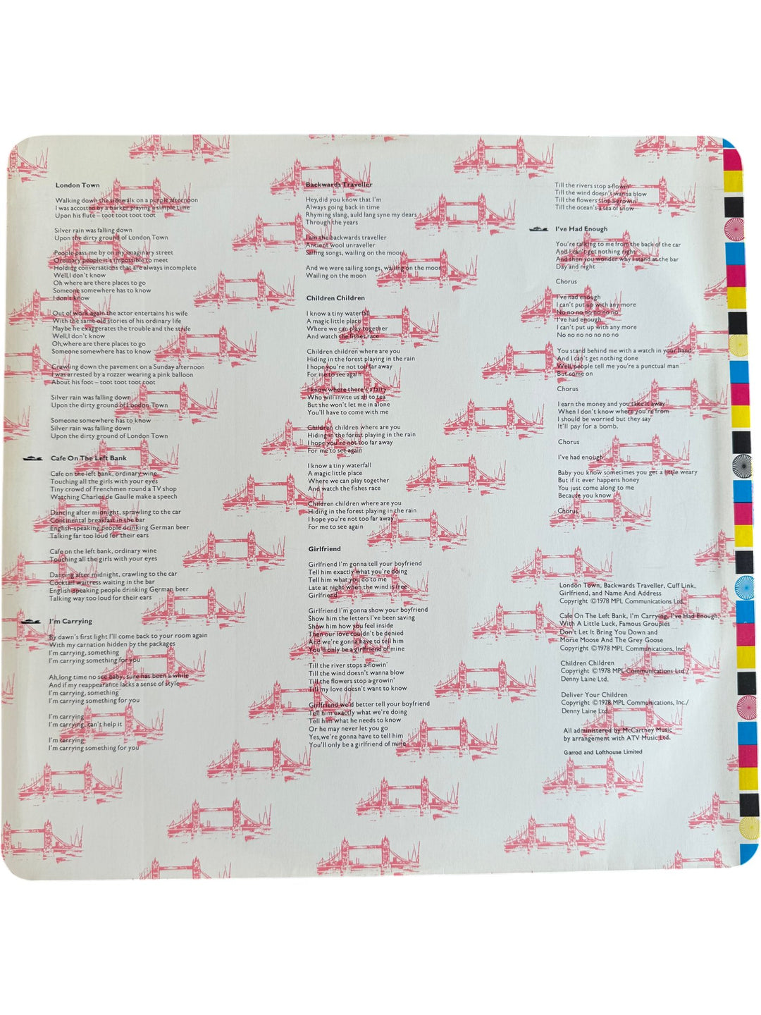 1978 Wings London Town Vinyl LP - Very Good - Think Vintage ltd