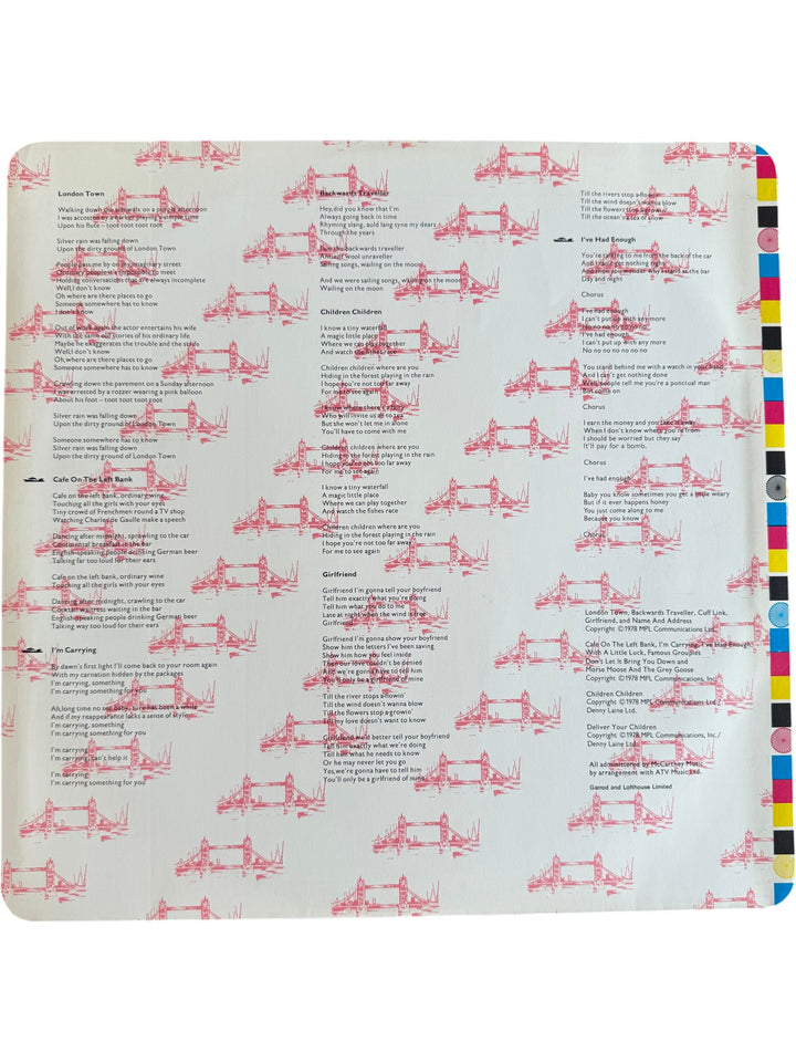 1978 Wings London Town Vinyl LP - Very Good - Think Vintage ltd