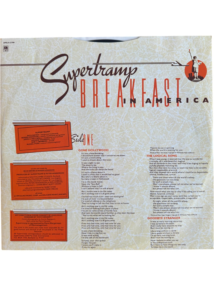 1979 Supertramp Breakfast In America Vinyl - Good - Think Vintage ltd
