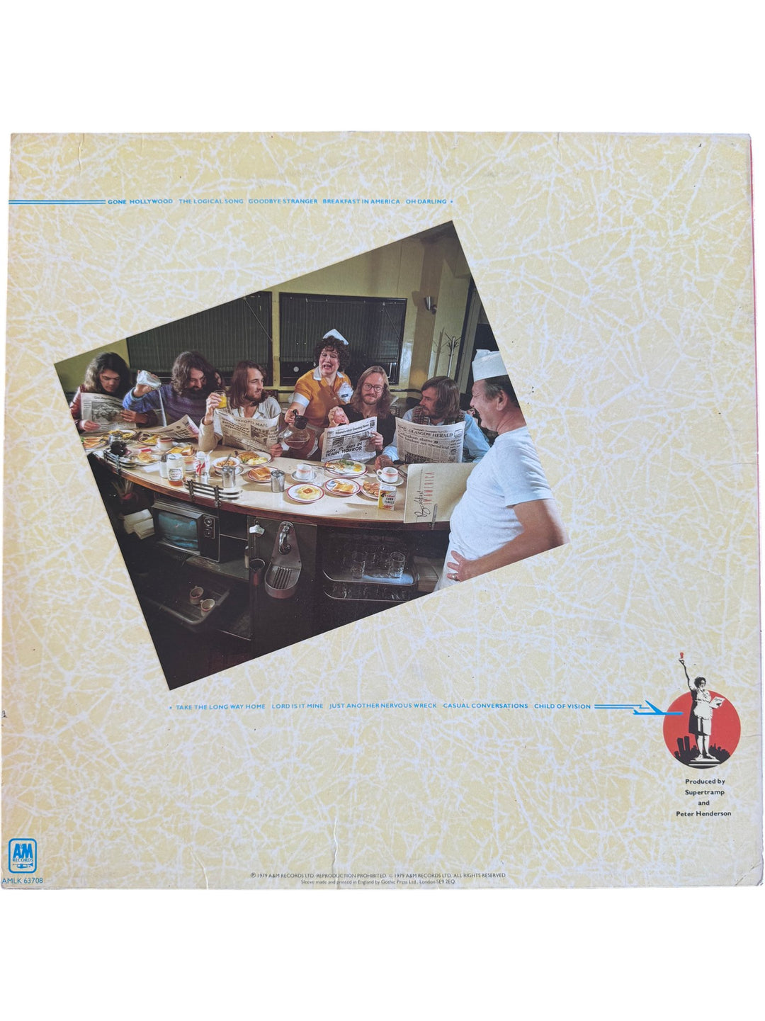 1979 Supertramp Breakfast In America Vinyl - Good - Think Vintage ltd