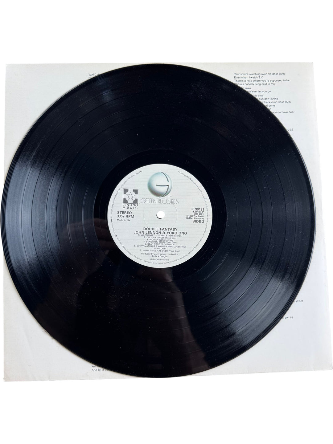 1980 John Lennon Yoko Ono Double Fantasy Vinyl - Good+