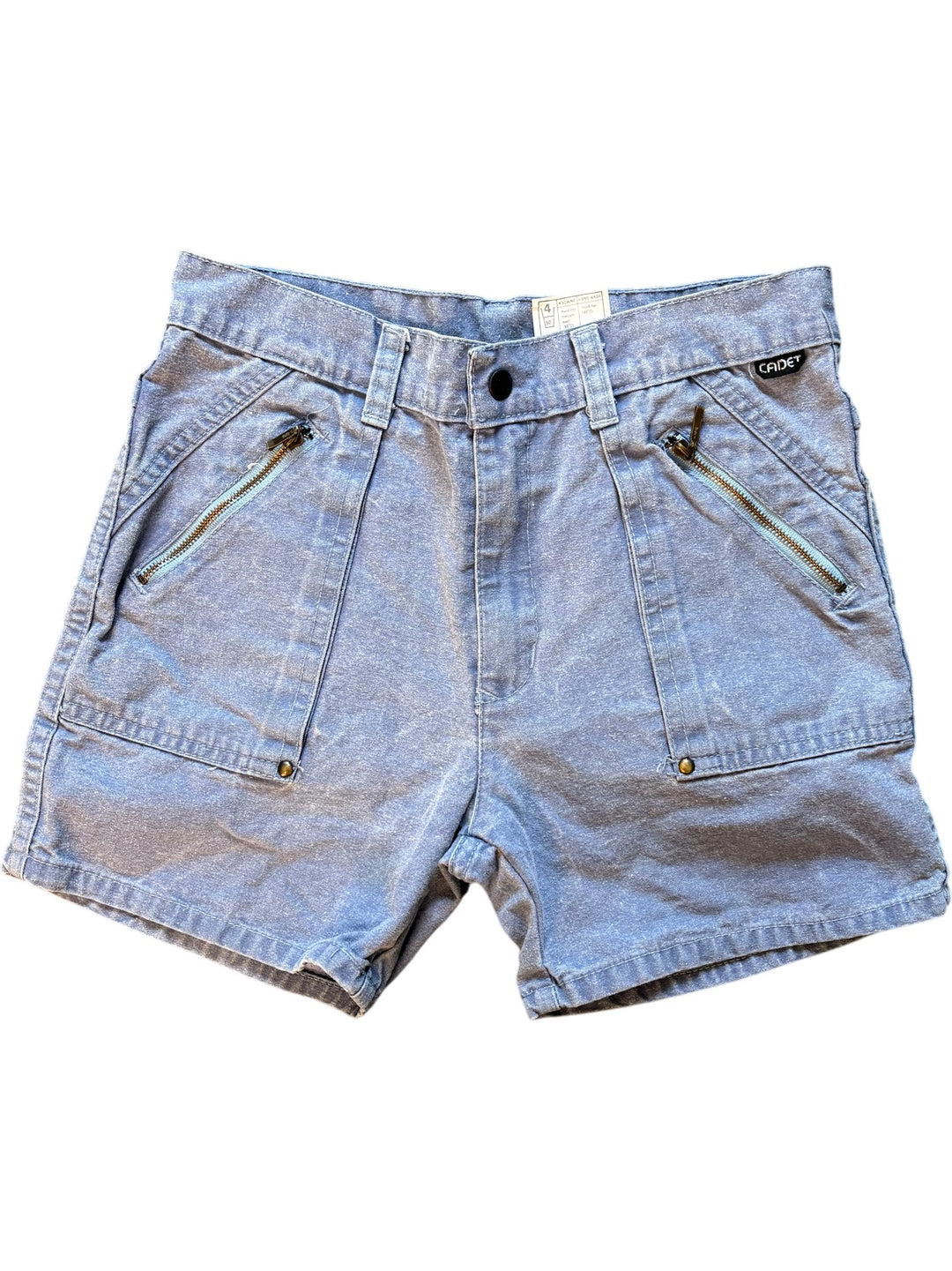 1980's Cadet Blue Denim Shorts - Age 10-12 - Think Vintage ltd