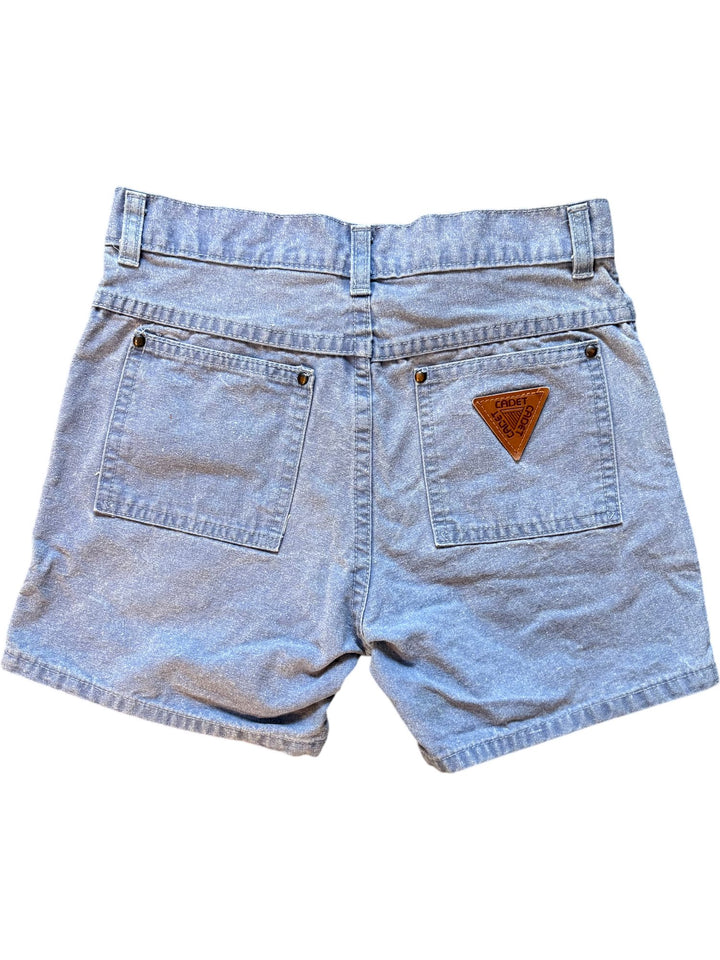 1980's Cadet Blue Denim Shorts - Age 10-12 - Think Vintage ltd