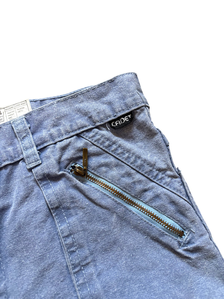 1980's Cadet Blue Denim Shorts - Age 10-12 - Think Vintage ltd
