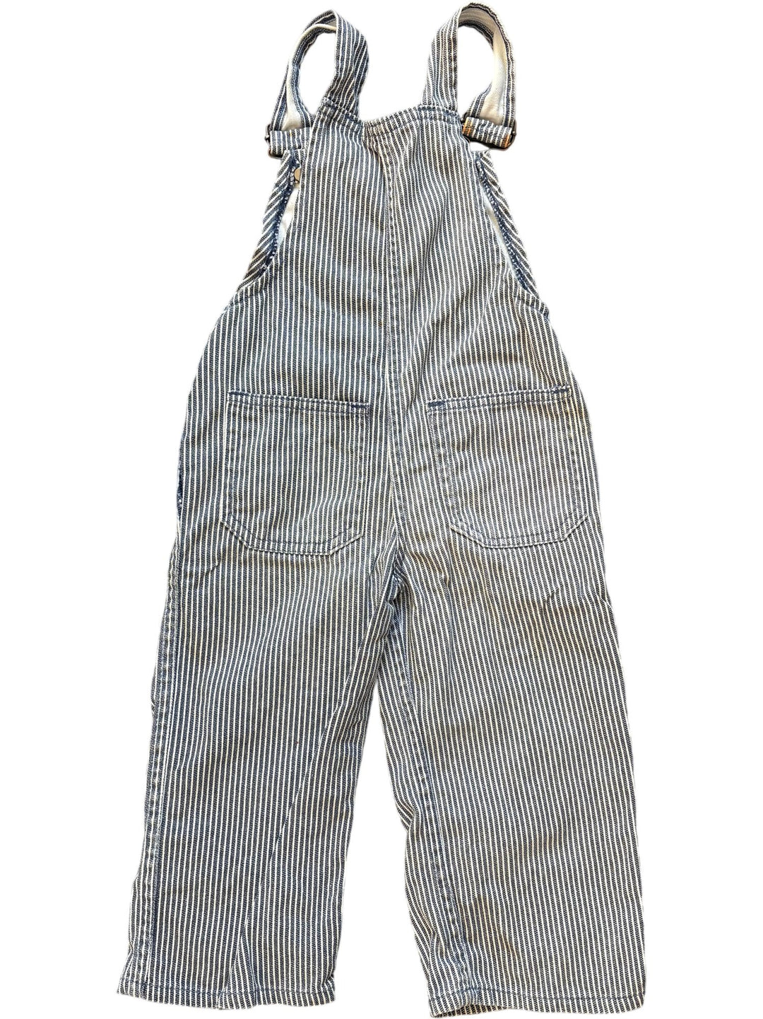 1980's Pinstriped Baby Overalls - Age 2 - Think Vintage ltd