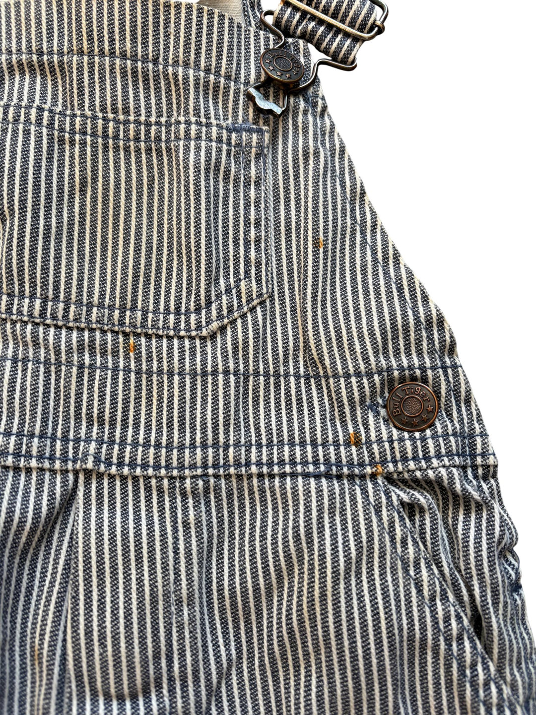 1980's Pinstriped Baby Overalls - Age 2 - Think Vintage ltd