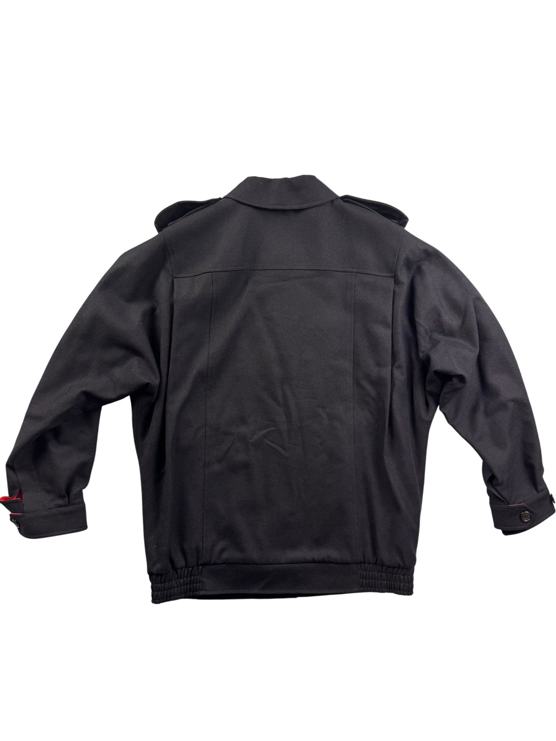 1980s Batwing Burberry Navy Wool Jacket - M - Think Vintage