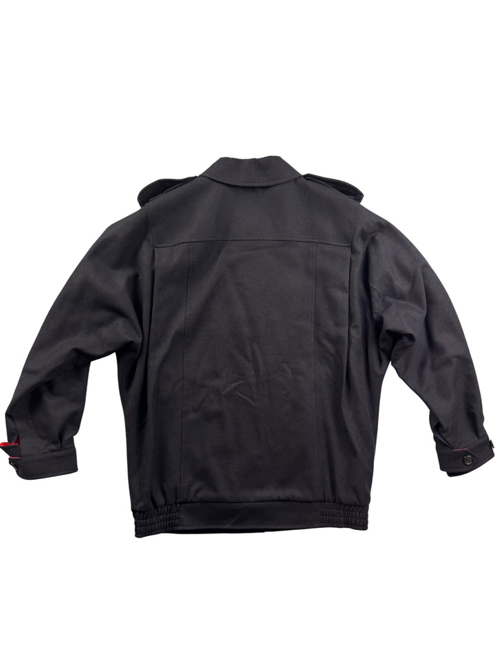 1980s Batwing Burberry Navy Wool Jacket - M - Think Vintage