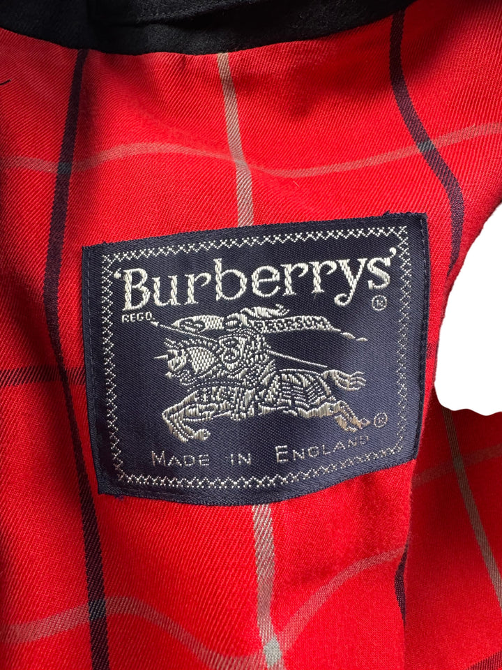 1980s Batwing Burberry Navy Wool Jacket - M - Think Vintage