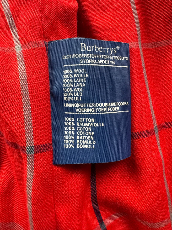 1980s Batwing Burberry Navy Wool Jacket - M - Think Vintage