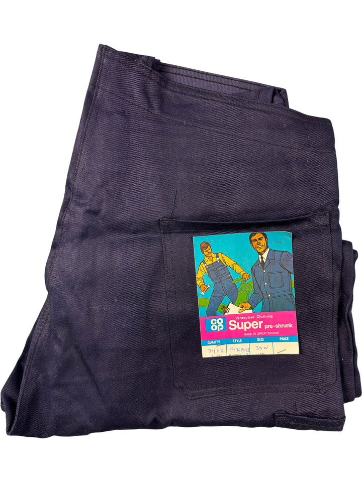 1980s Co-op Navy Protective Overalls - L - Think Vintage